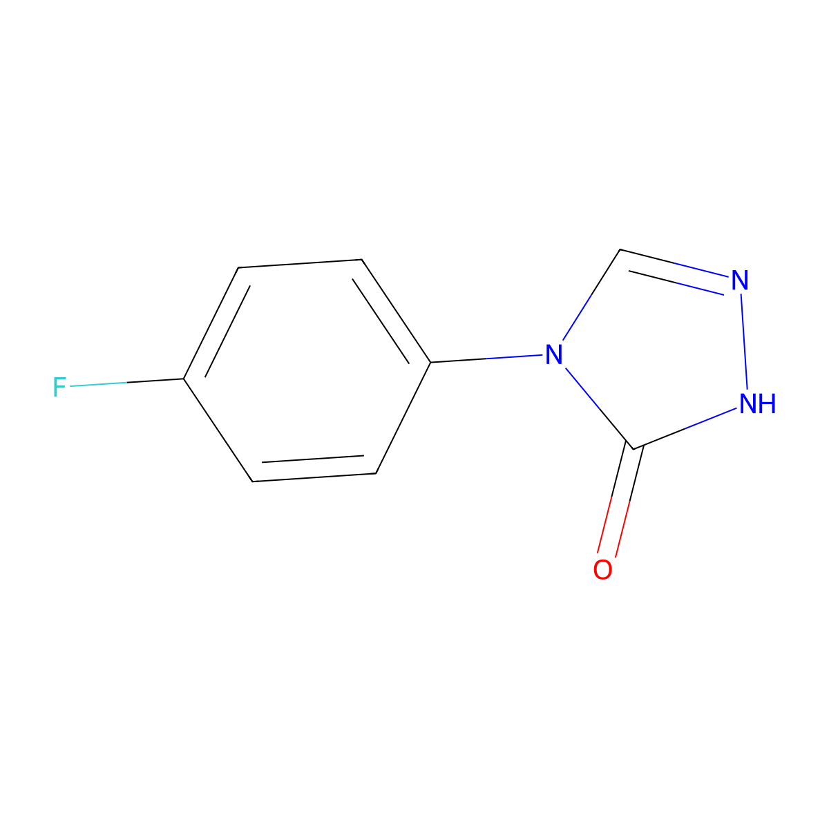 4-(4-Fluorophenyl)-1H-1,2,4-triazol-5(4H)-one molecular structure, CAS 80240-40-0