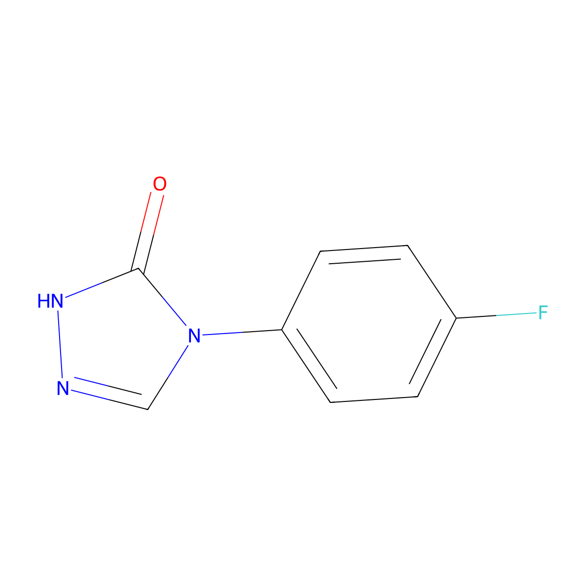 4-(4-Fluorophenyl)-1H-1,2,4-triazol-5(4H)-one molecular structure, CAS 80240-40-0
