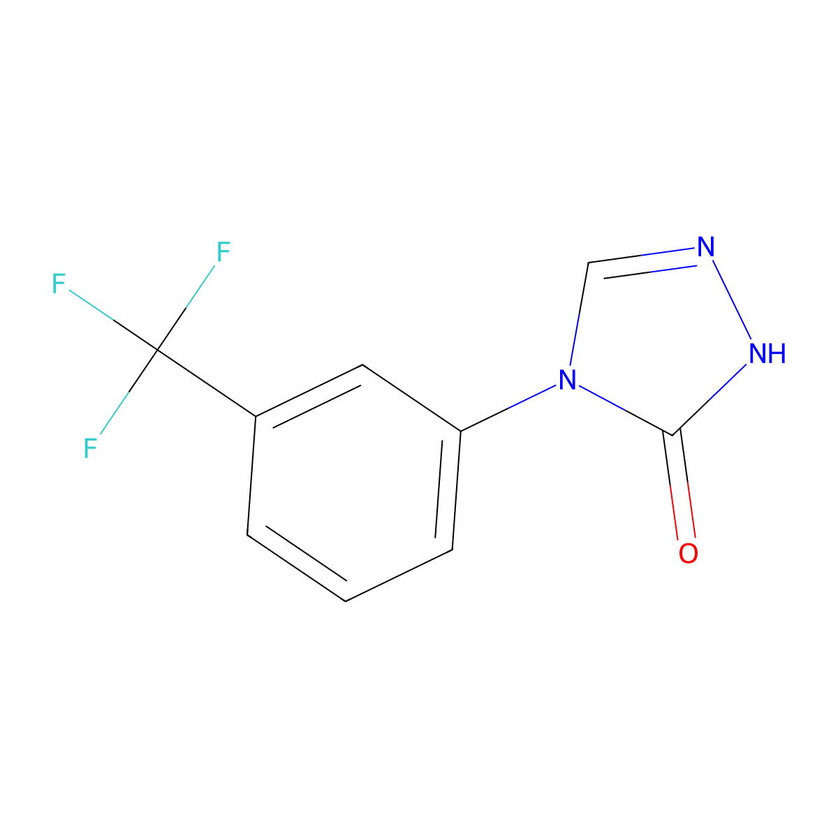 4-[3-(trifluoromethyl)phenyl]-2,4-dihydro-3H-1,2,4-triazol-3-one molecular structure, CAS 80240-41-1