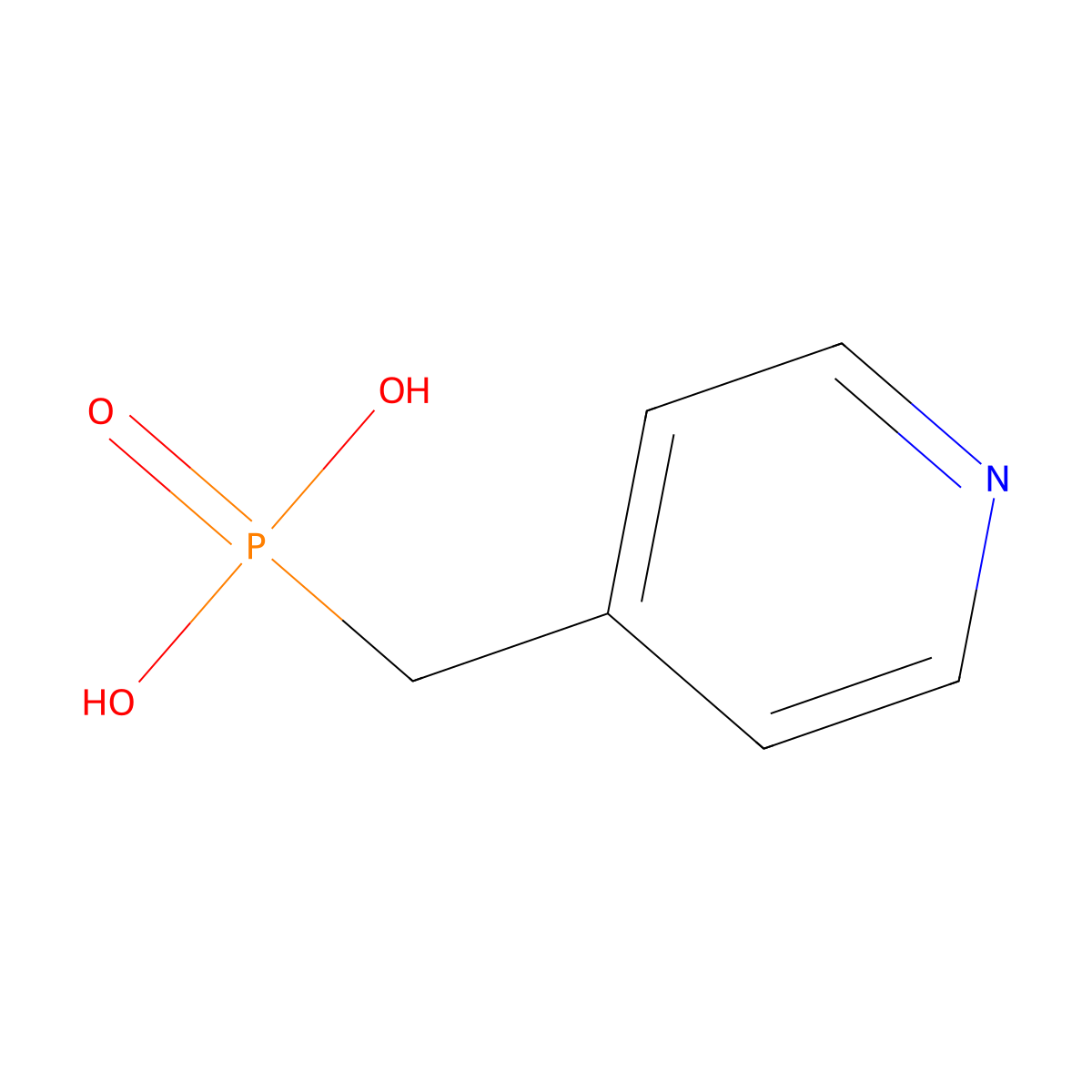 ((Pyridin-4-yl)methyl)phosphonic acid molecular structure, CAS 80241-43-6
