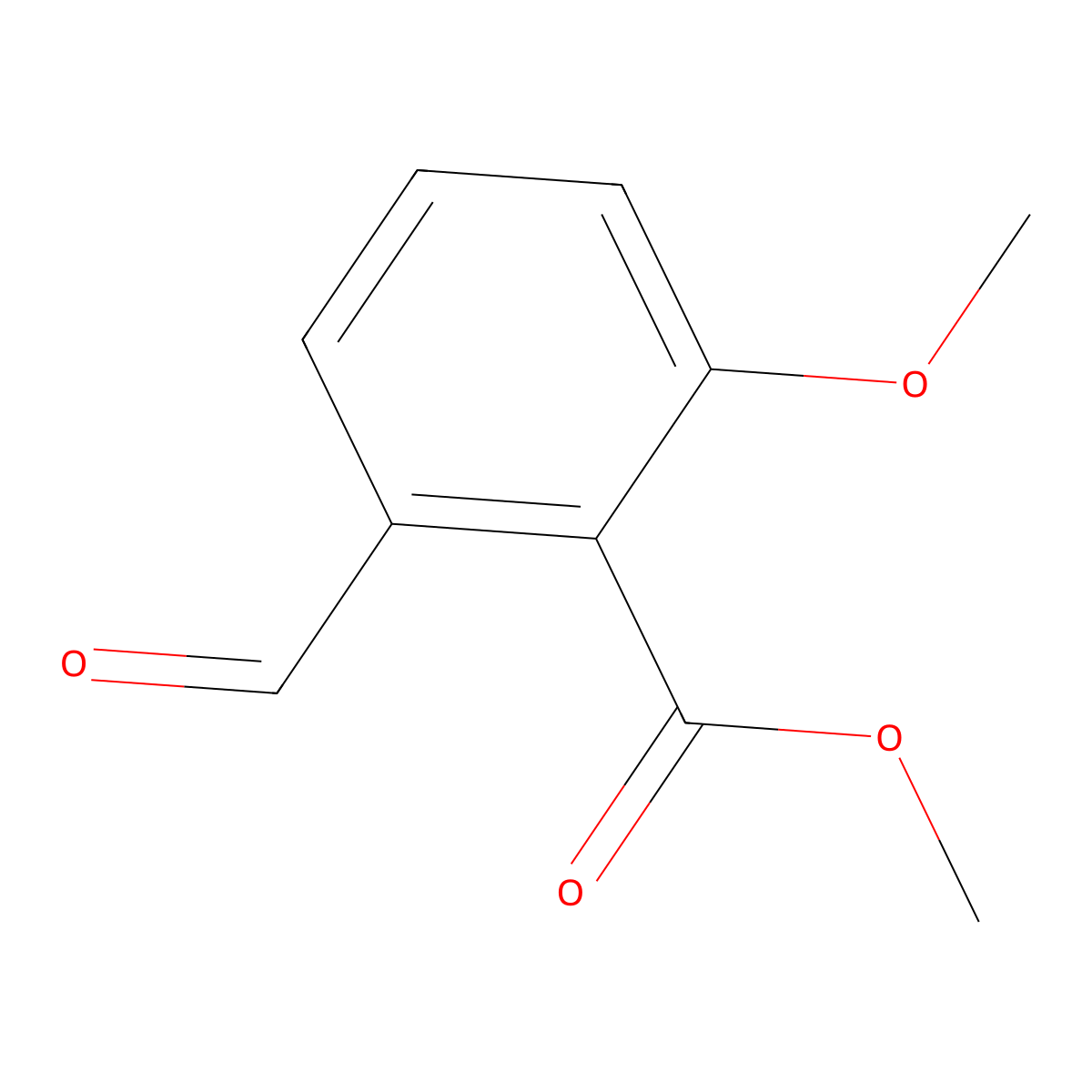 Methyl 2-formyl-6-methoxybenzoate molecular structure, CAS 80241-82-3