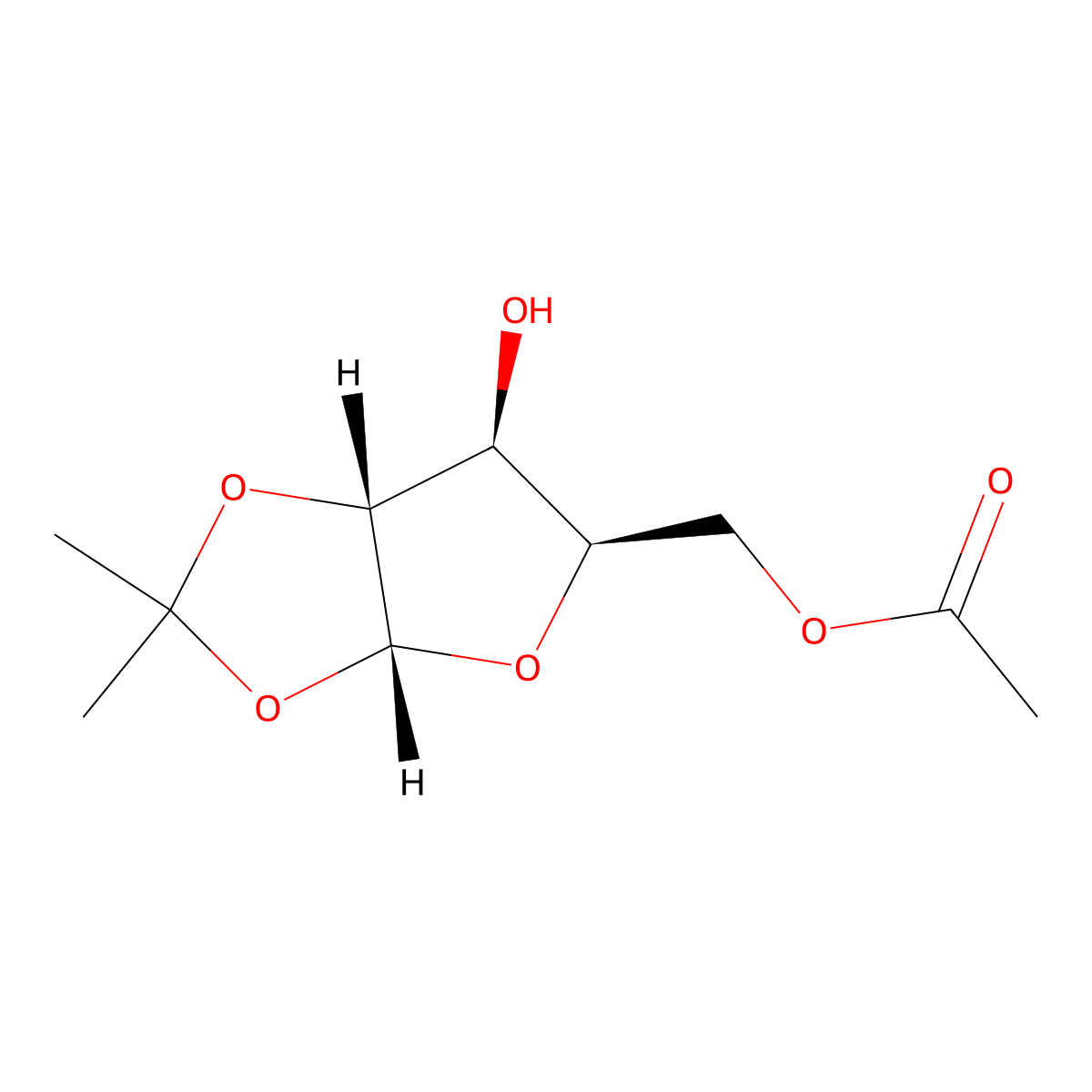 [(3aR,5R,6S,6aR)-6-Hydroxy-2,2-dimethyl-tetrahydro-2H-furo[2,3-d][1,3]dioxol-5-yl]methyl acetate molecular structure, CAS 80244-96-8