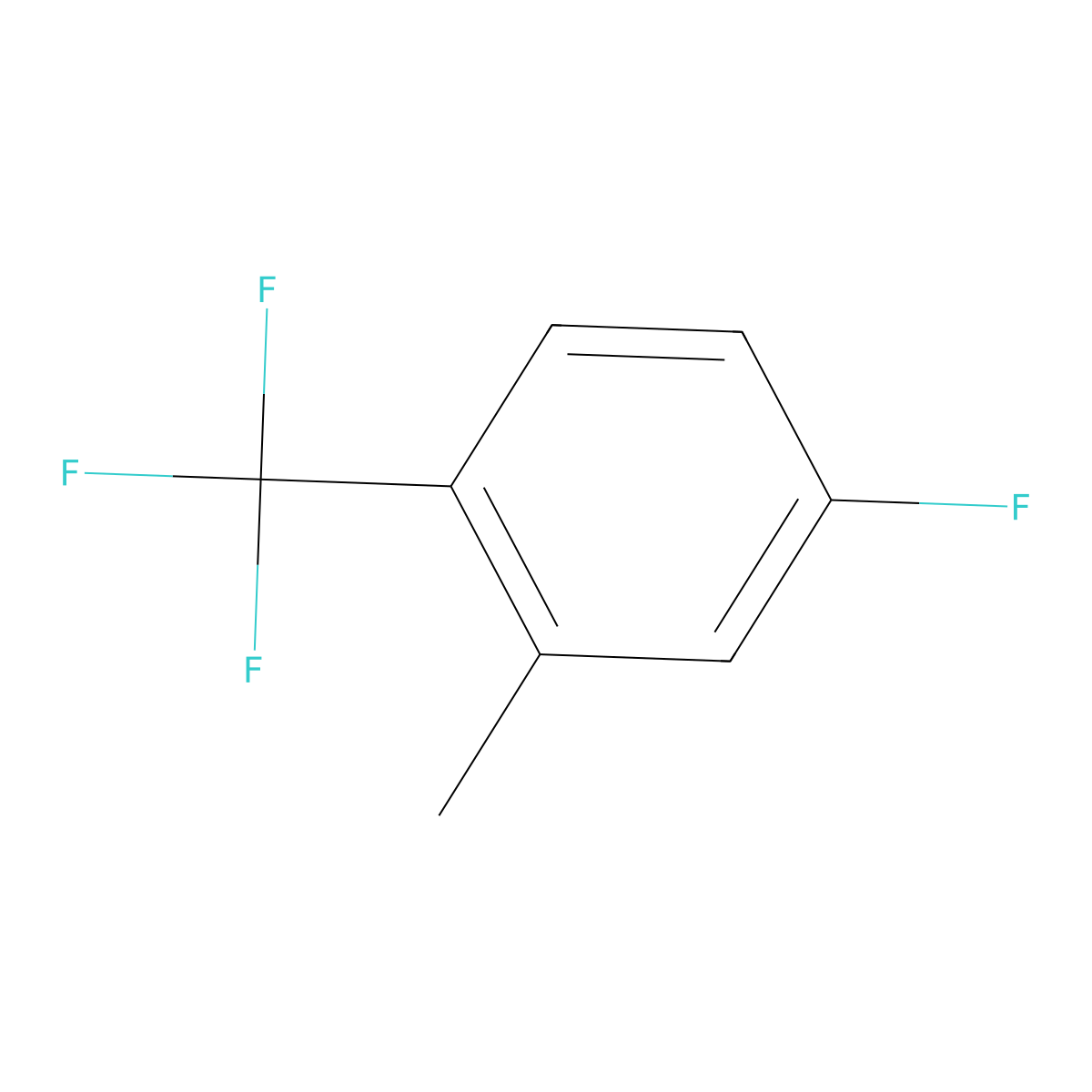 4-Fluoro-2-methyl-1-(trifluoromethyl)benzene molecular structure, CAS 80245-26-7