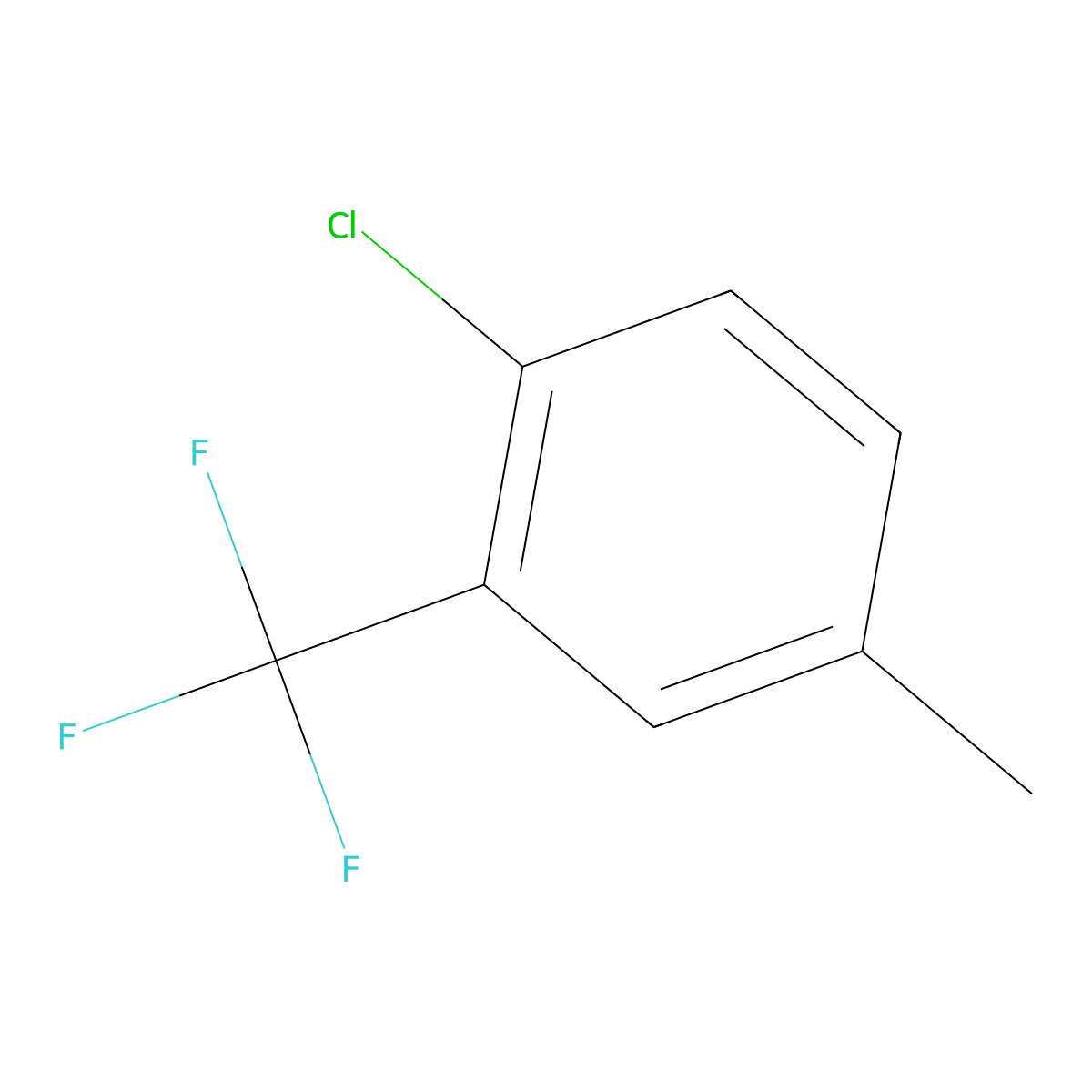 2-Chloro-5-methylbenzotrifluoride molecular structure, CAS 80245-27-8