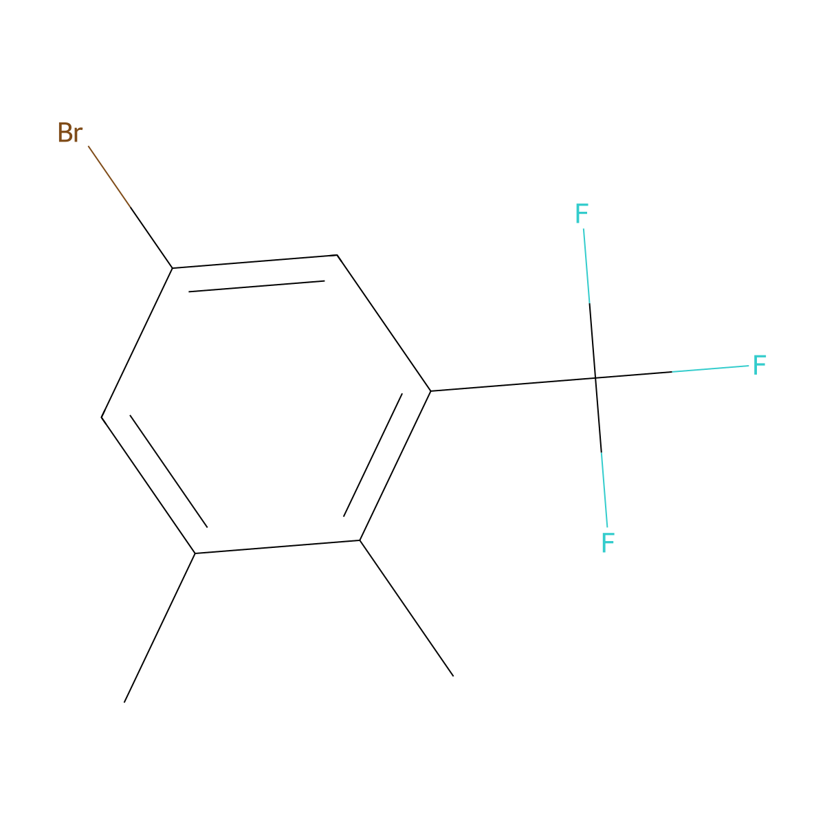 5-Bromo-1,2-dimethyl-3-(trifluoromethyl)benzene molecular structure, CAS 80245-29-0