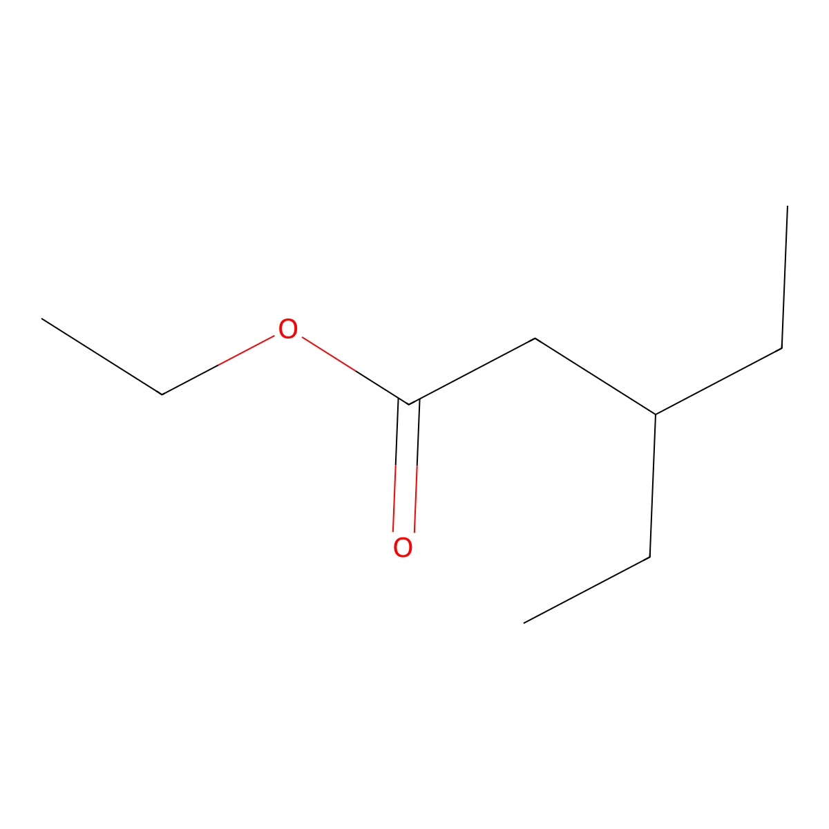 Ethyl 3-ethylpentanoate molecular structure, CAS 80246-72-6