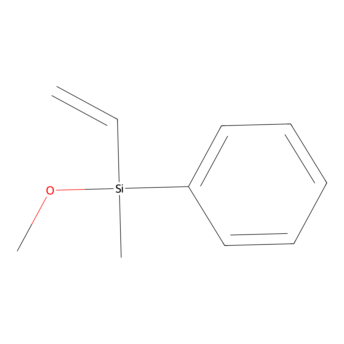 Methoxy(methyl)(phenyl)(vinyl)silane molecular structure, CAS 80252-60-4