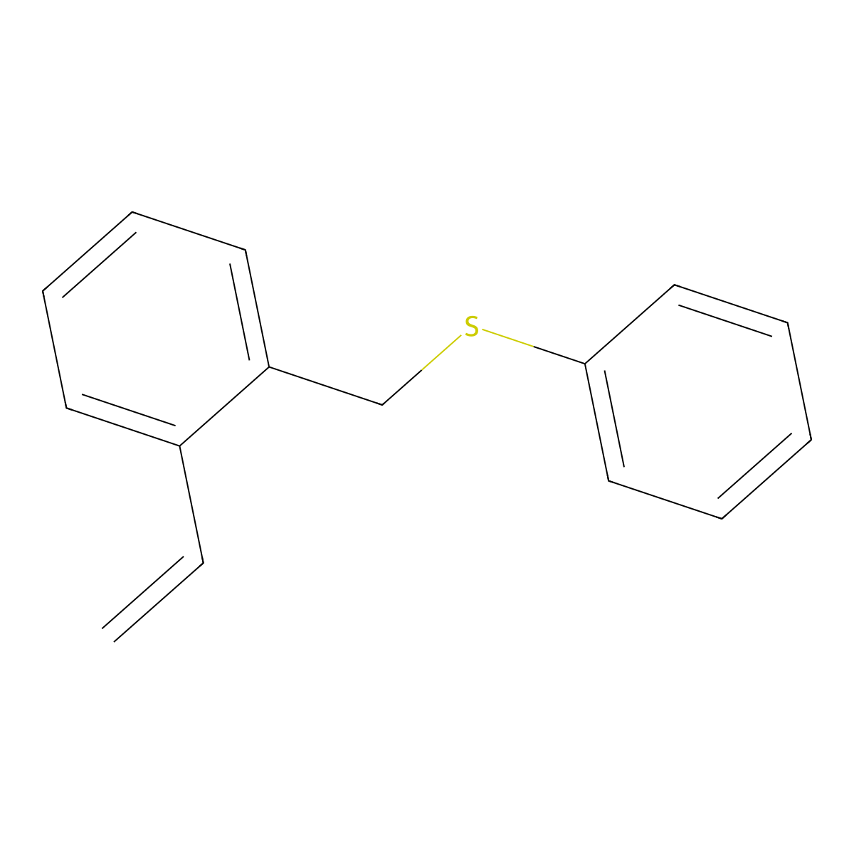 1-Ethenyl-2-[(phenylsulfanyl)methyl]benzene molecular structure, CAS 80252-81-9