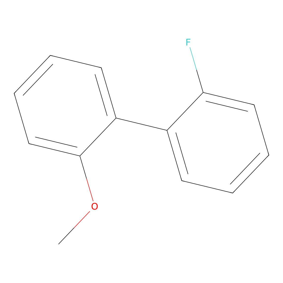 2-Fluoro-2'-methoxy-1,1'-biphenyl molecular structure, CAS 80254-65-5