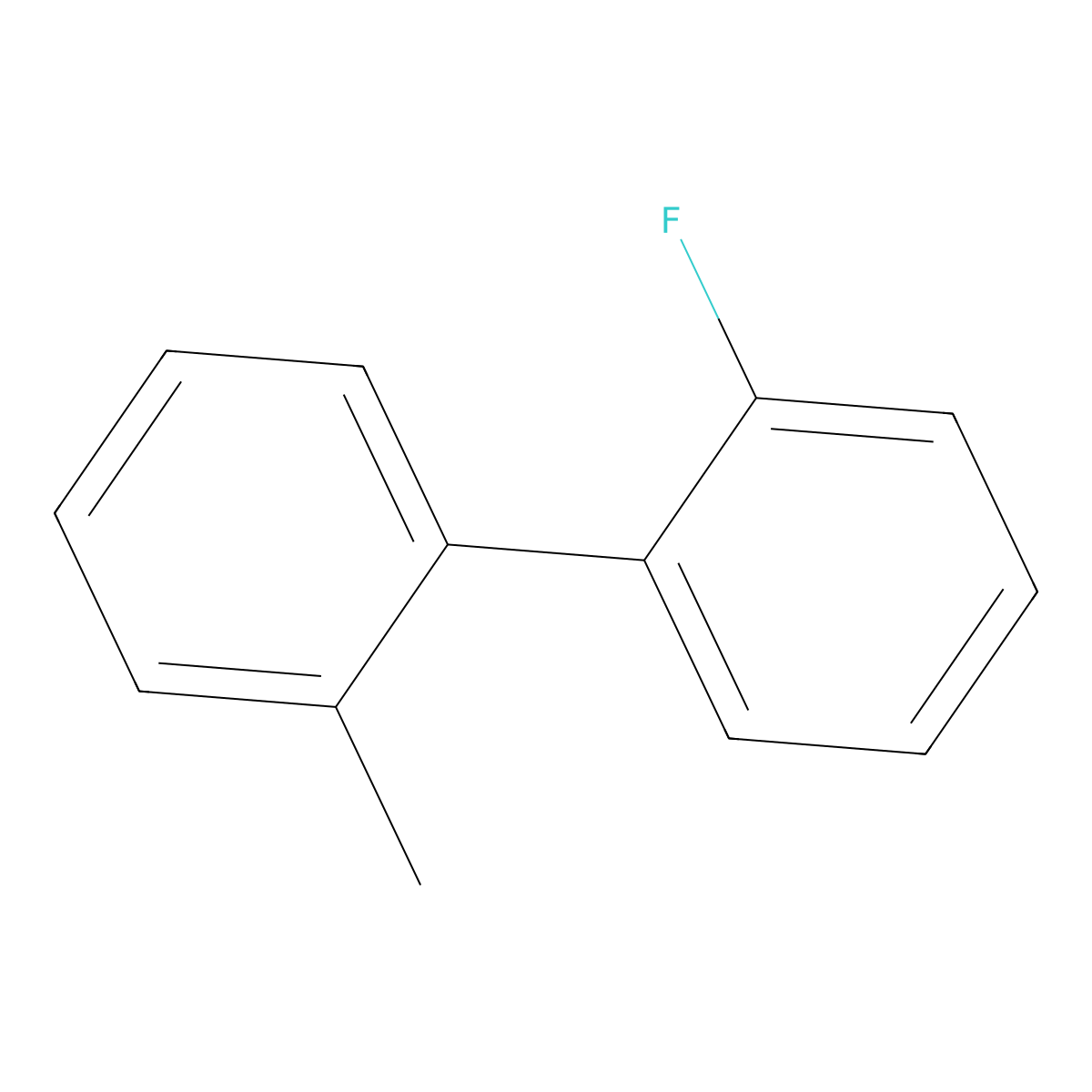 2-Fluoro-2'-methyl-1,1'-biphenyl molecular structure, CAS 80254-69-9