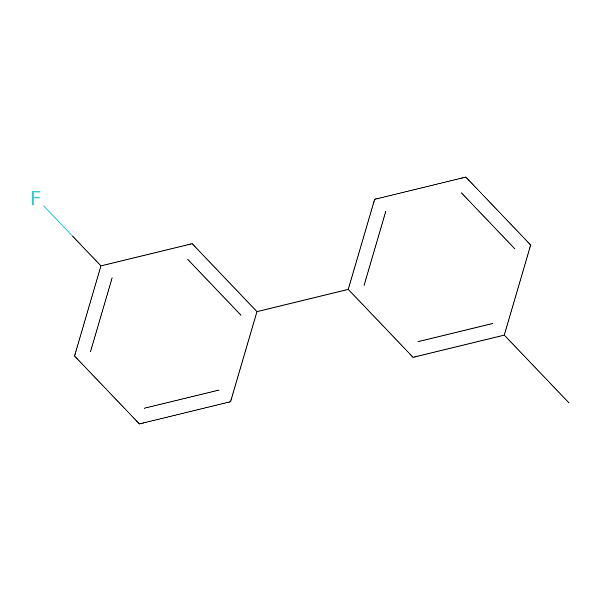 3-Fluoro-3'-methyl-1,1'-biphenyl molecular structure, CAS 80254-71-3