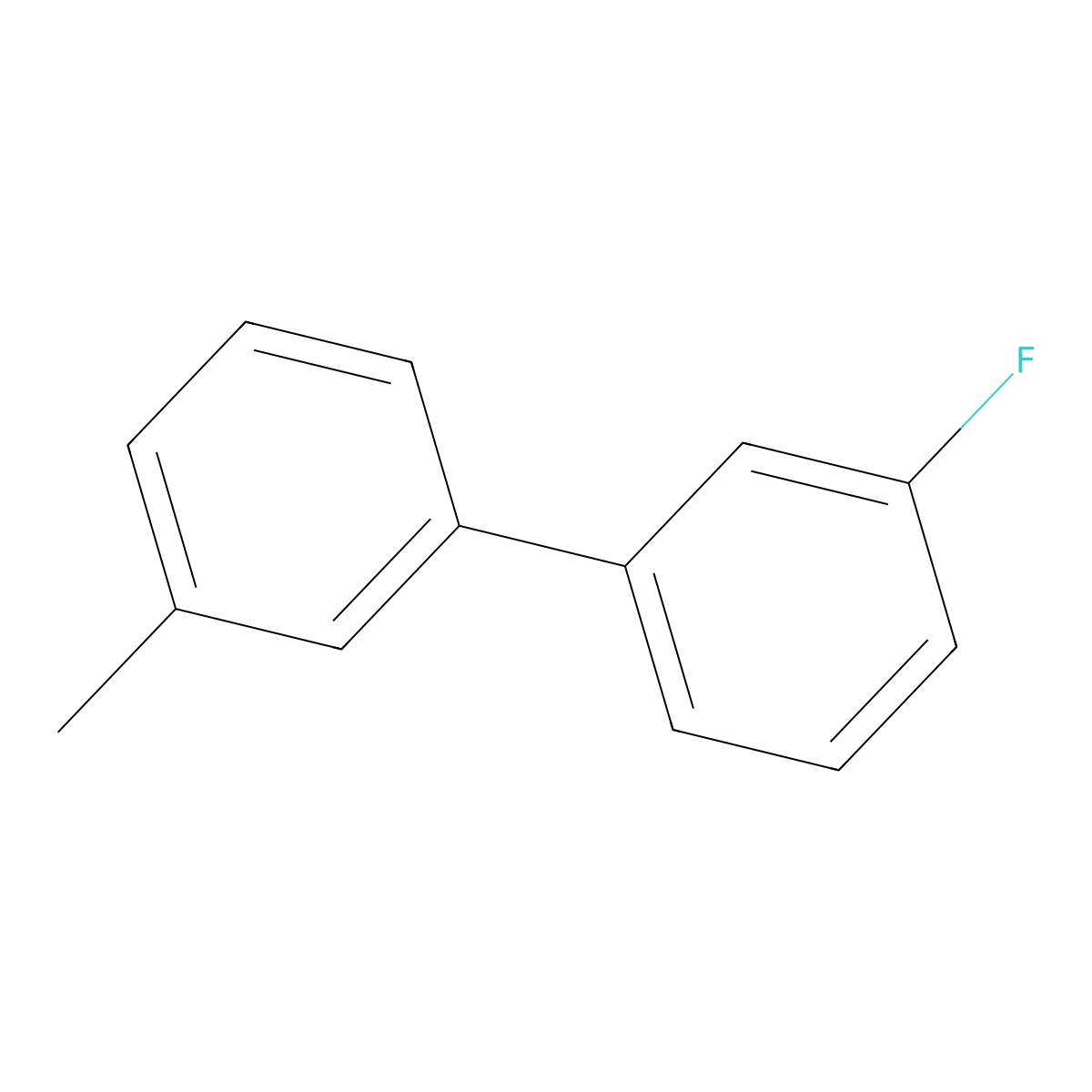 3-Fluoro-3'-methyl-1,1'-biphenyl molecular structure, CAS 80254-71-3