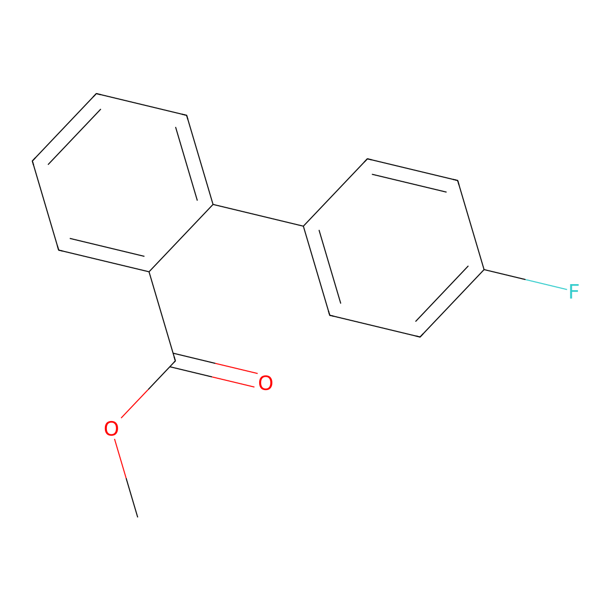 Methyl 2-(4-fluorophenyl)benzoate molecular structure, CAS 80254-82-6