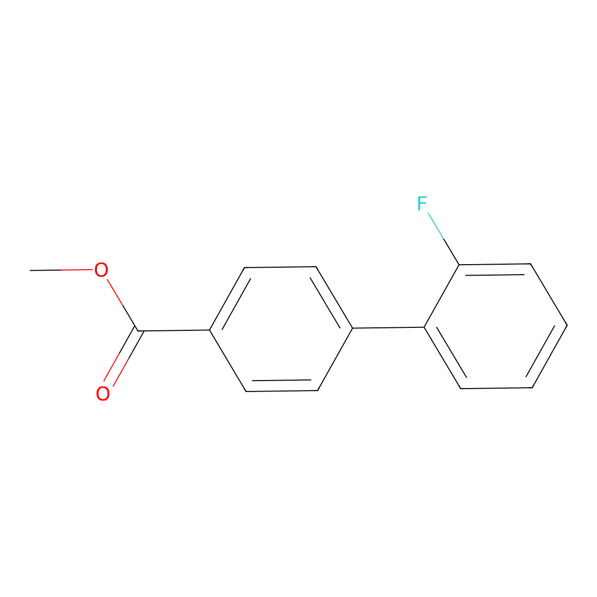 Methyl 2'-fluoro-1,1'-biphenyl-4-carboxylate molecular structure, CAS 80254-85-9