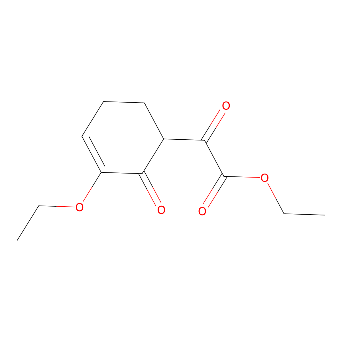 Ethyl (3-ethoxy-2-oxocyclohex-3-en-1-yl)(oxo)acetate molecular structure, CAS 802541-12-4