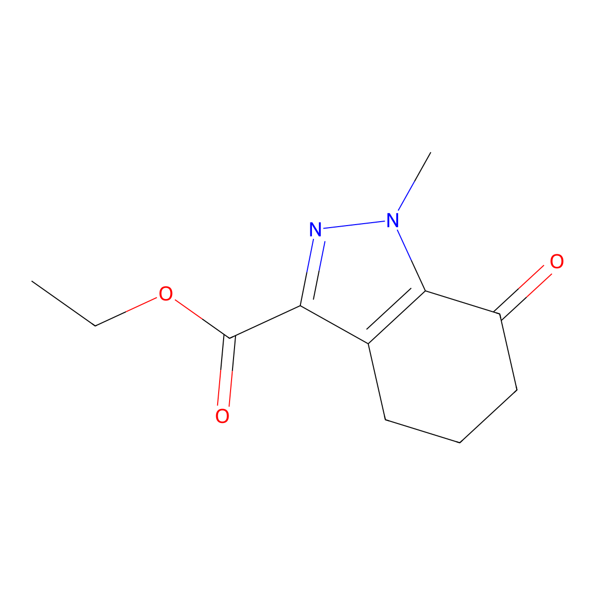 ethyl 1-methyl-7-oxo-4,5,6,7-tetrahydro-1H-indazole-3-carboxylate molecular structure, CAS 802541-13-5