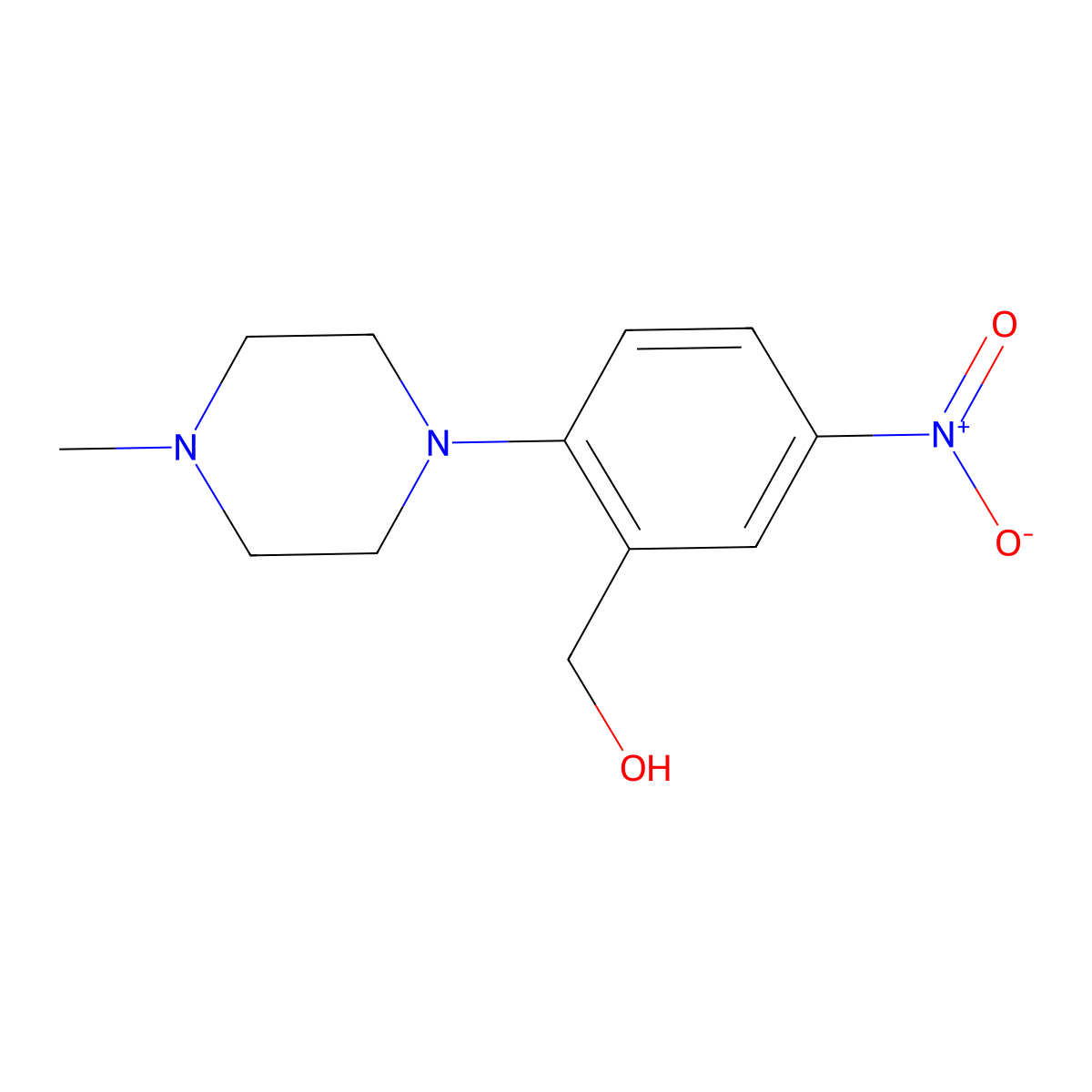 [2-(4-Methylpiperazin-1-yl)-5-nitrophenyl]methanol molecular structure, CAS 802541-80-6