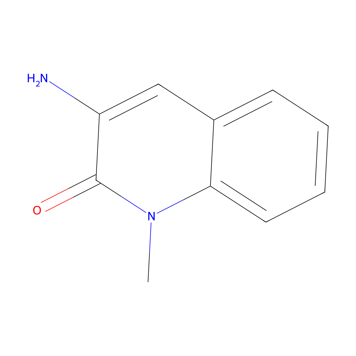 3-Amino-1-methyl-1,2-dihydroquinolin-2-one molecular structure, CAS 802542-04-7