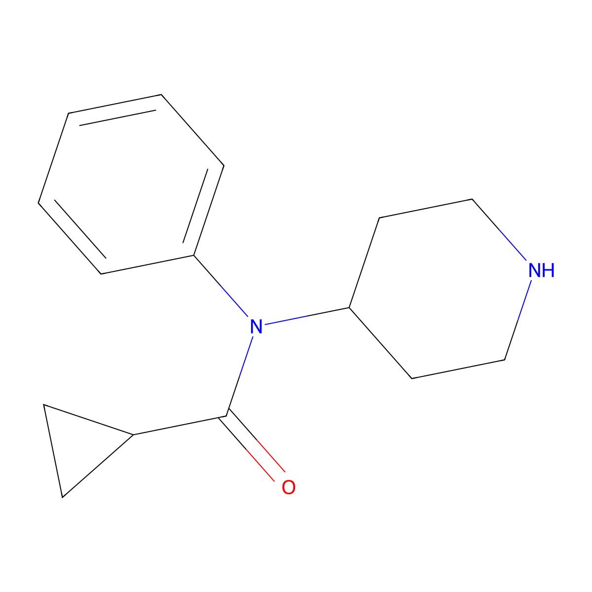 Cyclopropyl norfentanyl molecular structure, CAS 802543-92-6