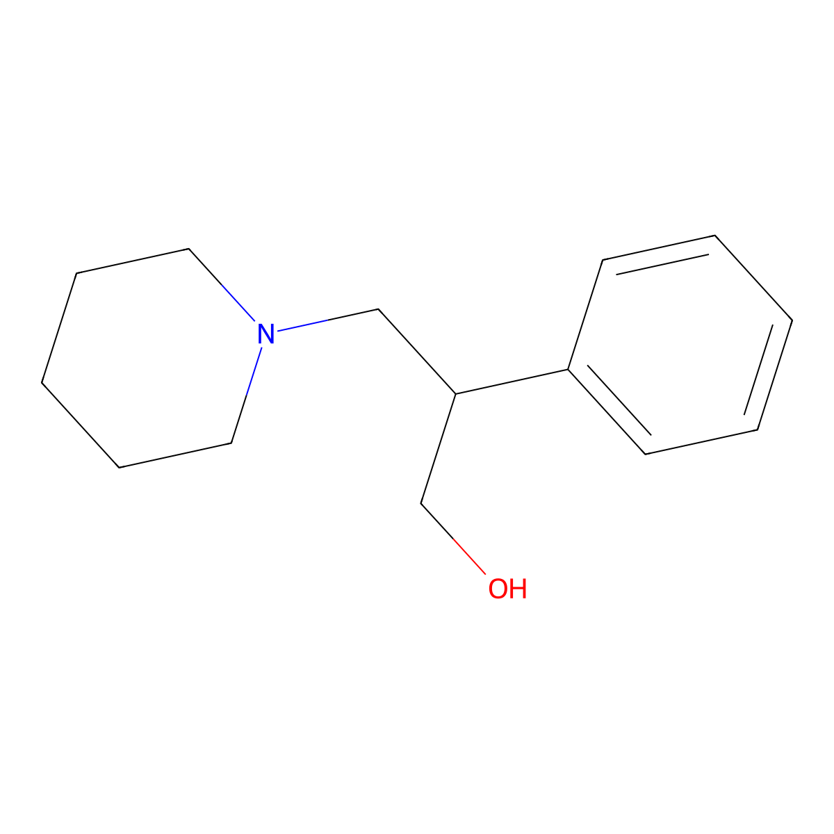 2-Phenyl-3-piperidin-1-yl-propan-1-ol molecular structure, CAS 802559-15-5