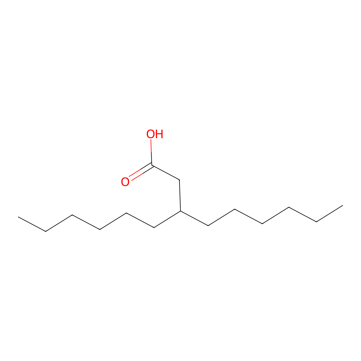 3-Hexylnonanoic acid molecular structure, CAS 80256-57-1