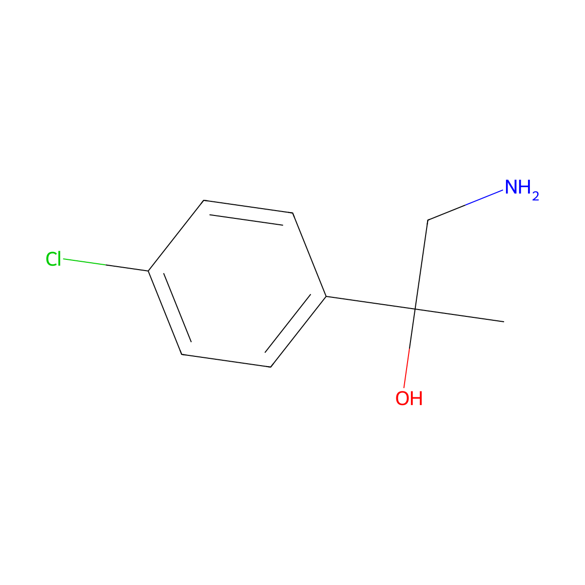 1-Amino-2-(4-chlorophenyl)propan-2-ol molecular structure, CAS 802565-41-9