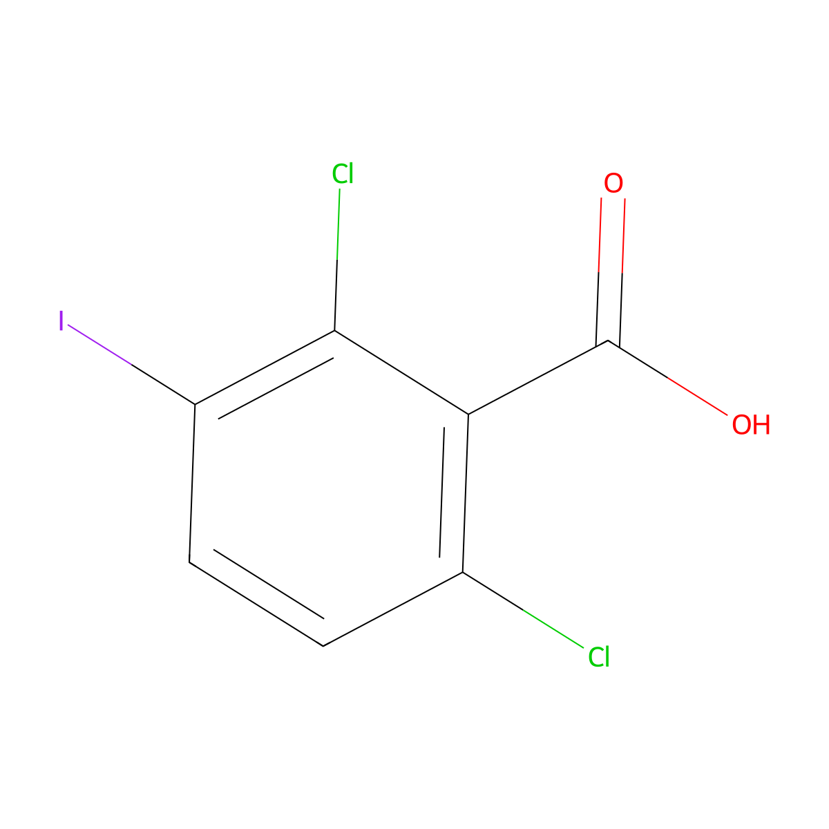 2,6-dichloro-3-iodoBenzoic acid molecular structure, CAS 80257-11-0