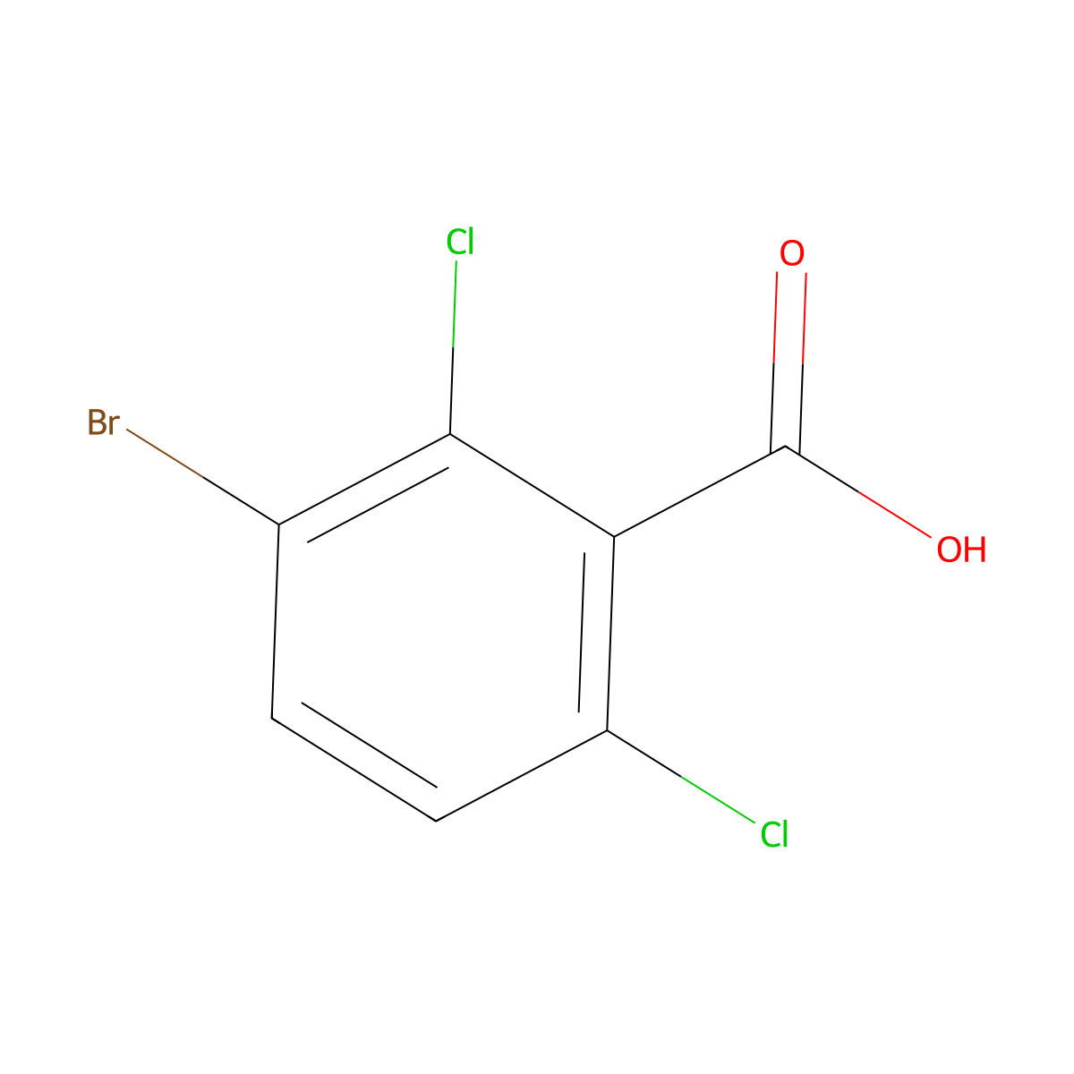 3-Bromo-2,6-dichlorobenzoic acid molecular structure, CAS 80257-12-1