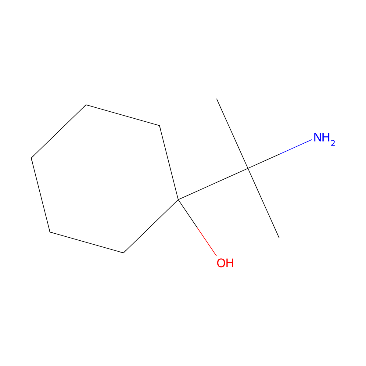 1-(2-Aminopropan-2-yl)cyclohexan-1-ol molecular structure, CAS 802570-40-7
