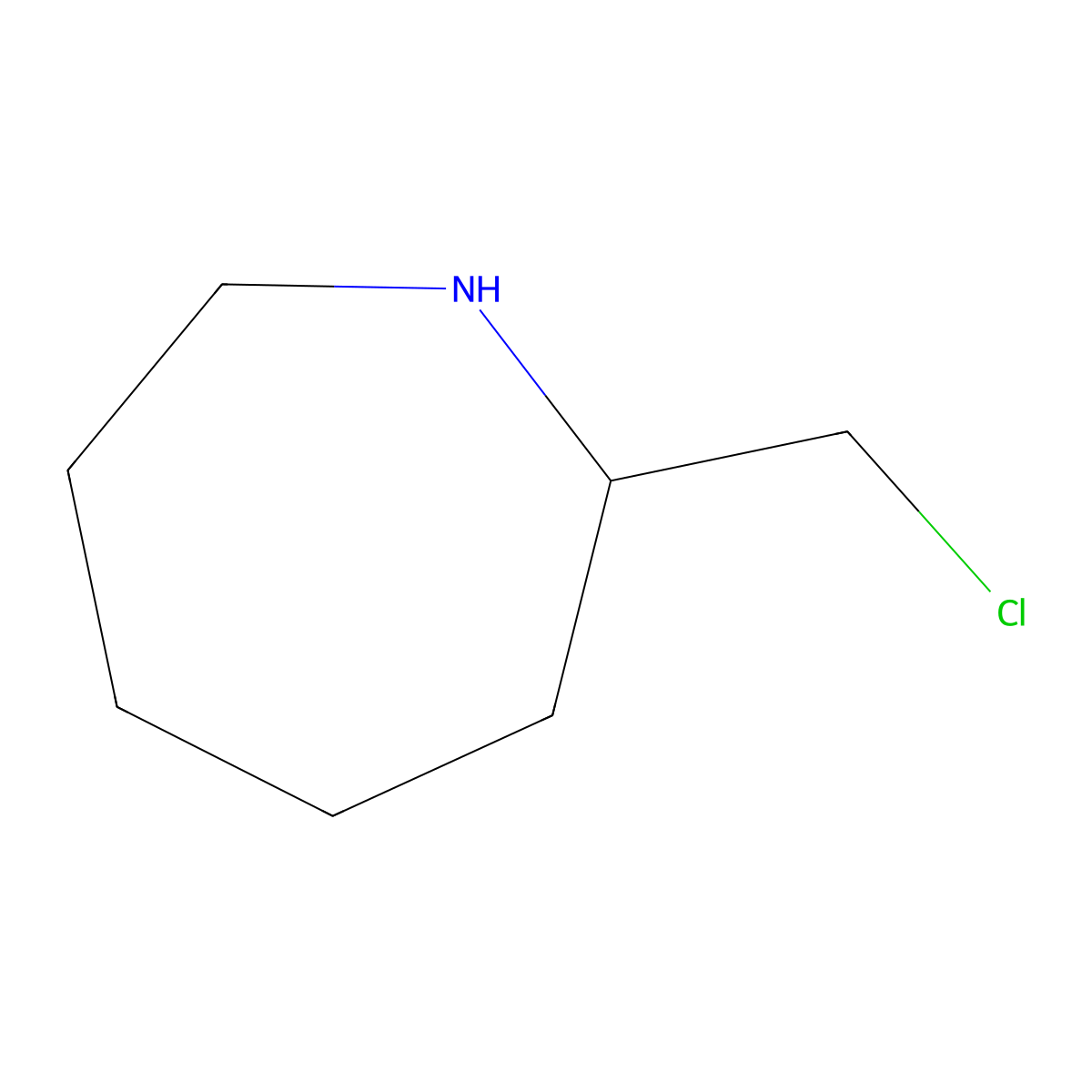 2-(Chloromethyl)azepane molecular structure, CAS 802579-10-8