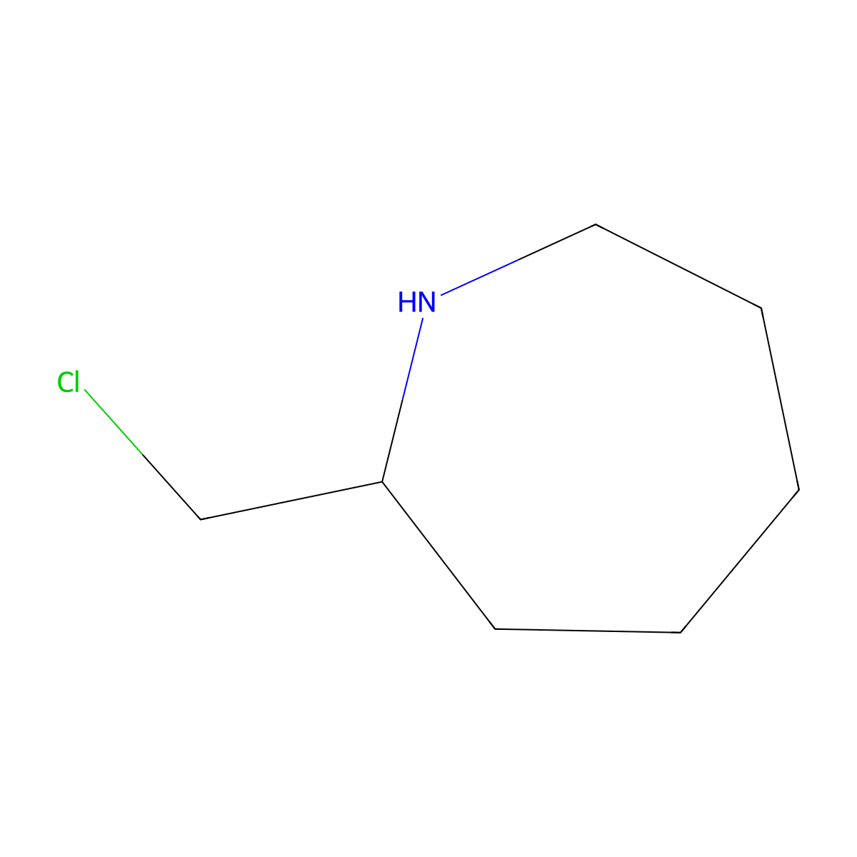 2-(Chloromethyl)azepane molecular structure, CAS 802579-10-8