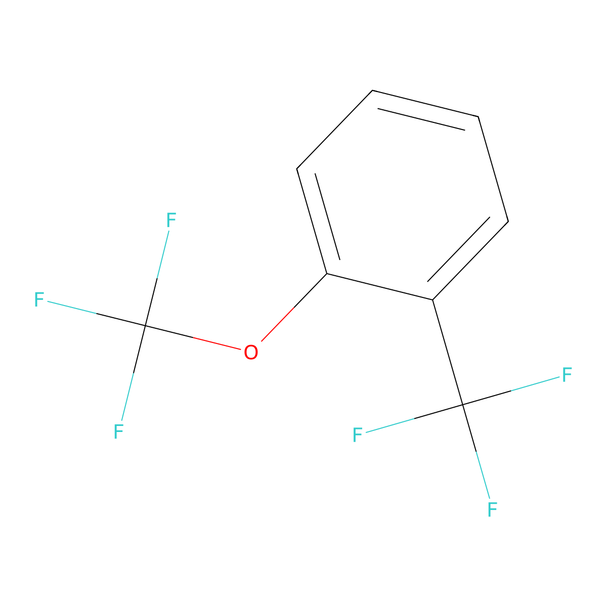 1-(Trifluoromethoxy)-2-(trifluoromethyl)benzene molecular structure, CAS 80258-34-0