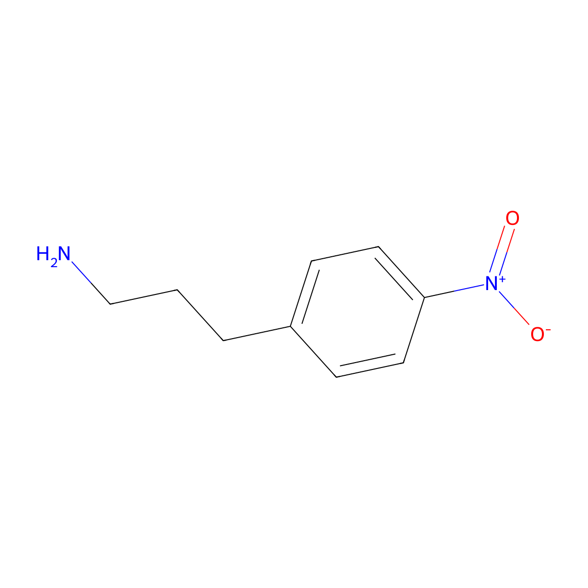 3-(4-Nitrophenyl)propan-1-amine molecular structure, CAS 80258-61-3