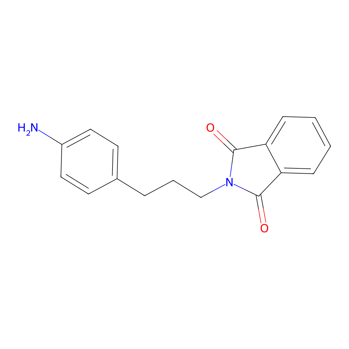 2-[3-(4-aminophenyl)propyl]-2,3-dihydro-1H-isoindole-1,3-dione molecular structure, CAS 80258-72-6