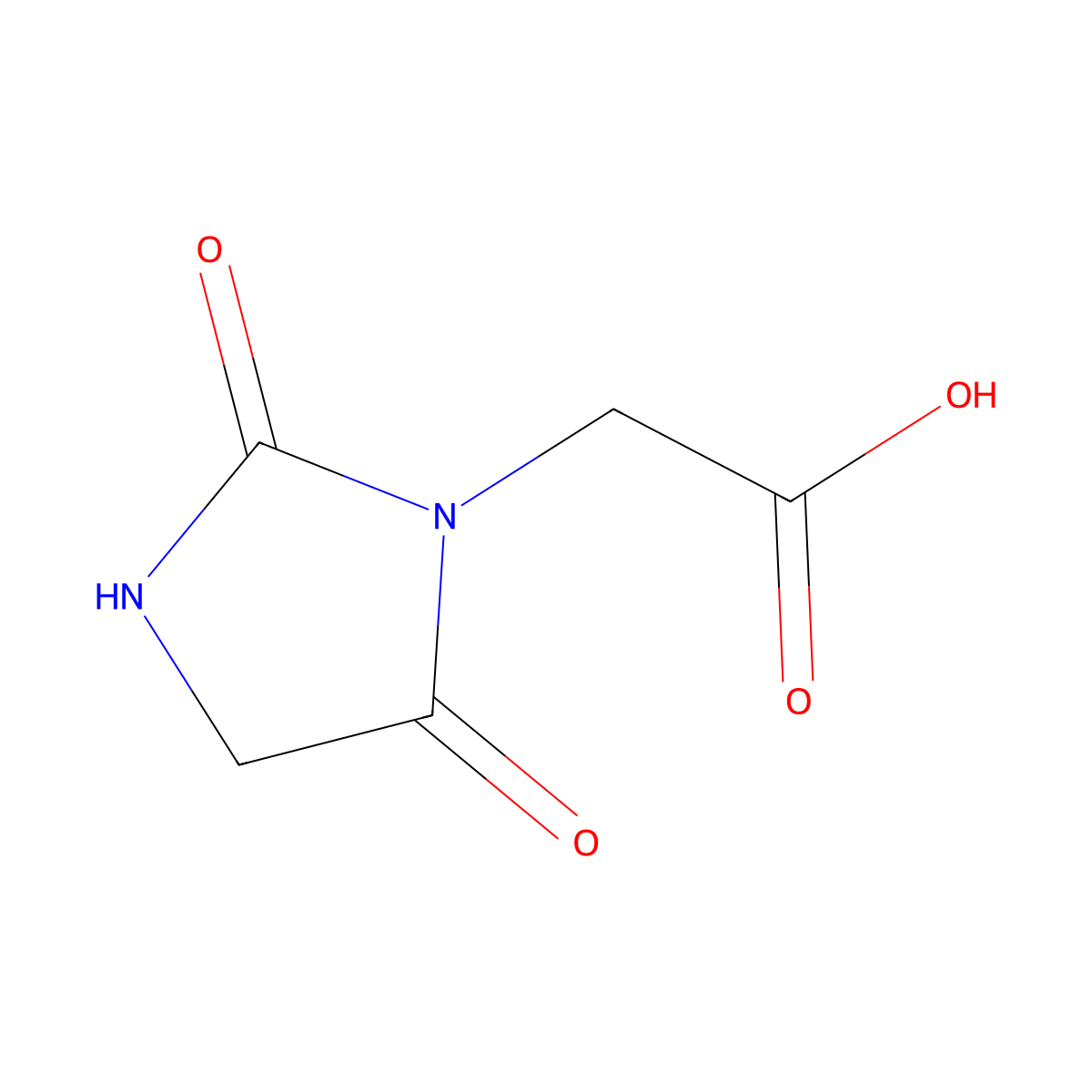 2-(2,5-Dioxoimidazolidin-1-yl)acetic acid molecular structure, CAS 80258-94-2