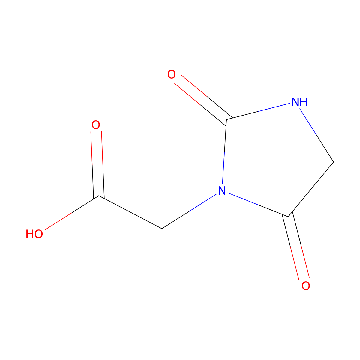 2-(2,5-Dioxoimidazolidin-1-yl)acetic acid molecular structure, CAS 80258-94-2