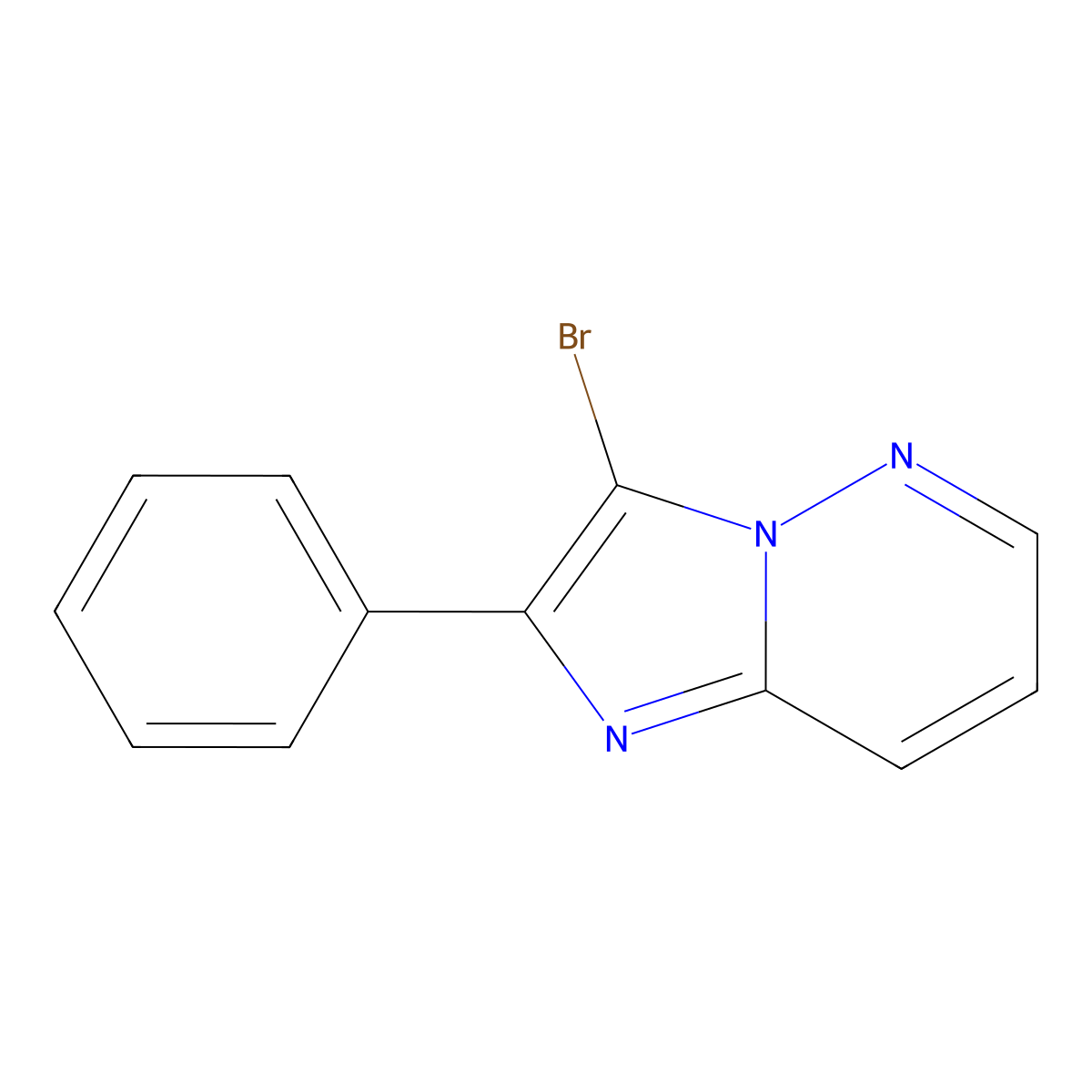3-Bromo-2-phenylimidazo[1,2-b]pyridazine molecular structure, CAS 802580-12-7