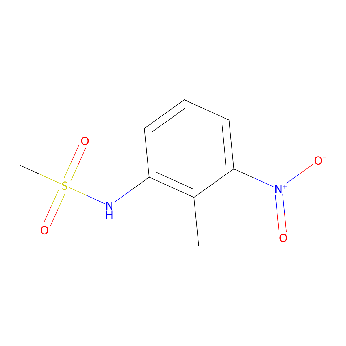 N-(2-methyl-3-nitrophenyl)methanesulfonamide molecular structure, CAS 80259-07-0