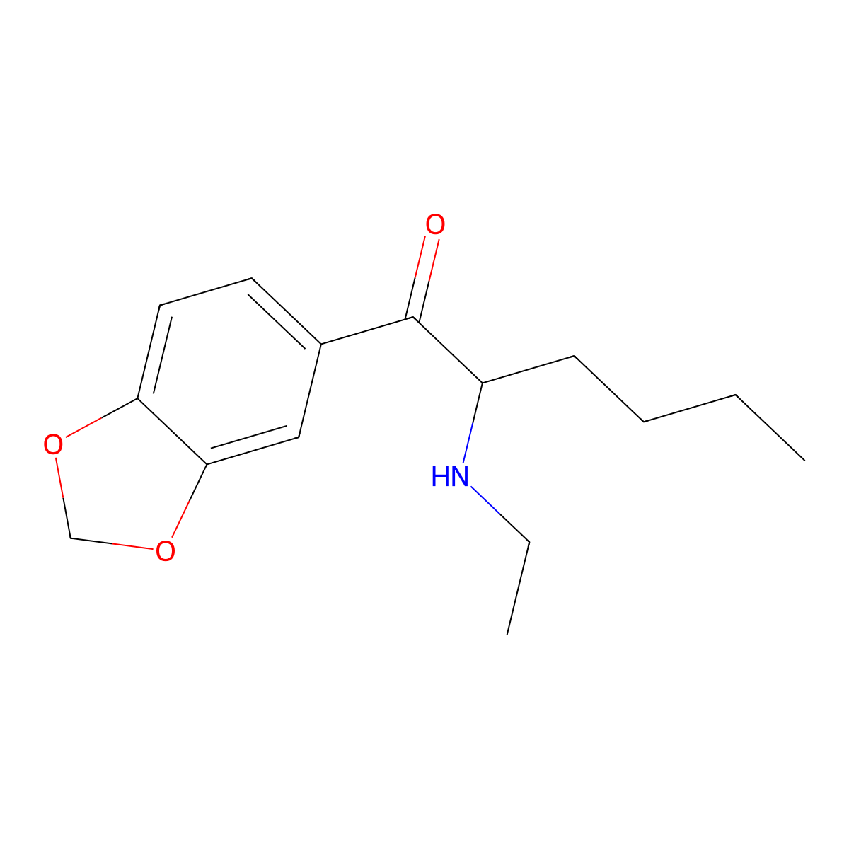 N-Ethylhexylone molecular structure, CAS 802605-02-3