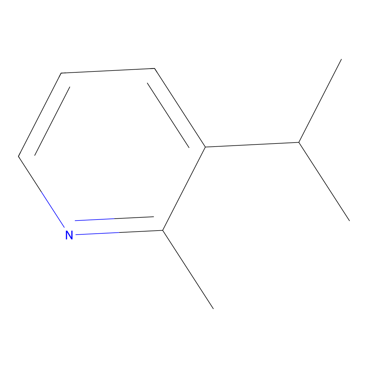 2-Methyl-3-(propan-2-yl)pyridine molecular structure, CAS 80263-42-9