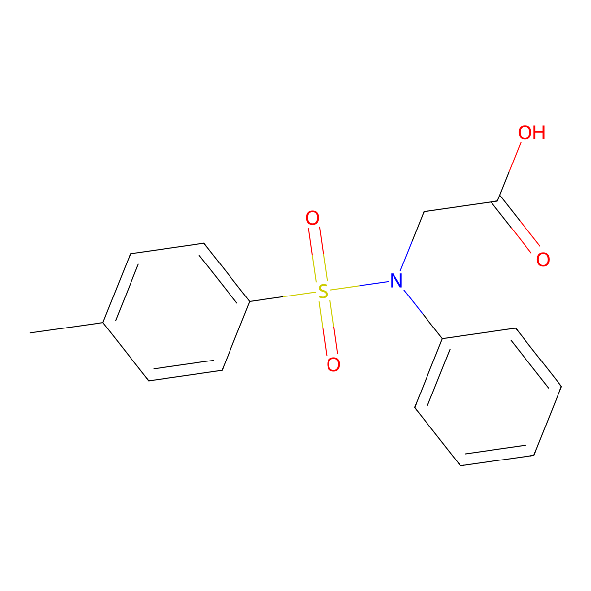 N-[(4-methylphenyl)sulfonyl]-N-phenylglycine molecular structure, CAS 80271-12-1