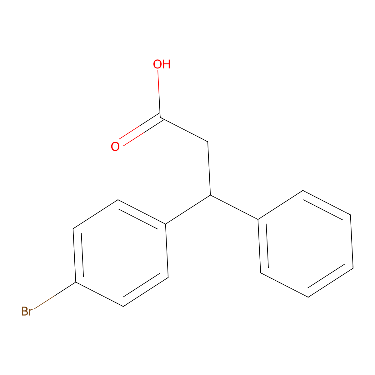 3-(4-Bromophenyl)-3-phenylpropanoic acid molecular structure, CAS 80272-20-4