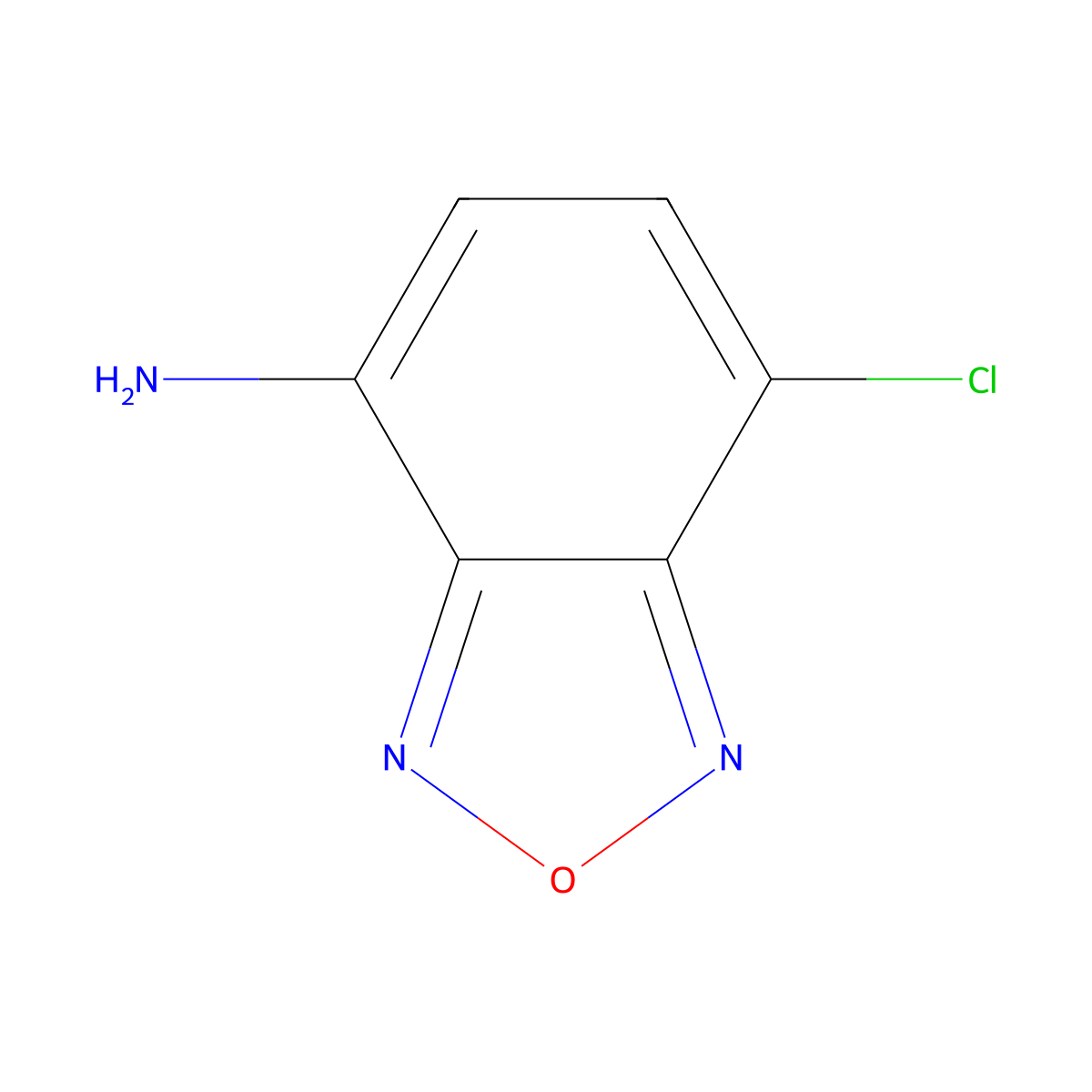 7-Chloro-2,1,3-benzoxadiazol-4-amine molecular structure, CAS 80277-06-1
