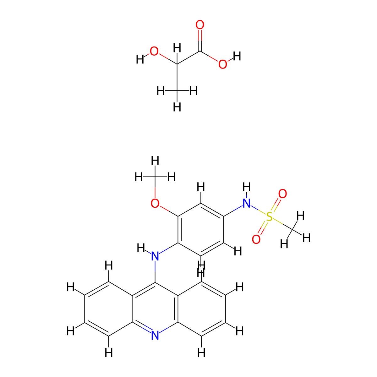 Amsacrine Lactate molecular structure, CAS 80277-11-8