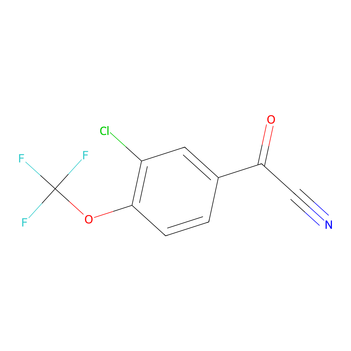 3-Chloro-4-(trifluoromethoxy)benzoyl cyanide molecular structure, CAS 80277-44-7
