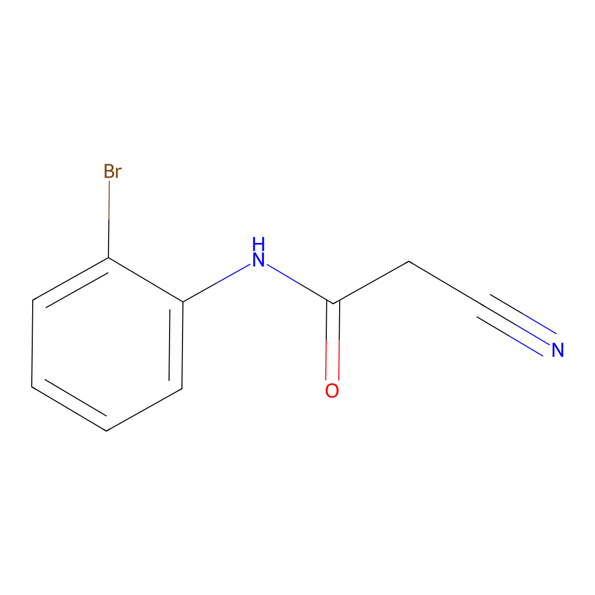 N-(2-bromophenyl)-2-cyanoacetamide molecular structure, CAS 80277-87-8