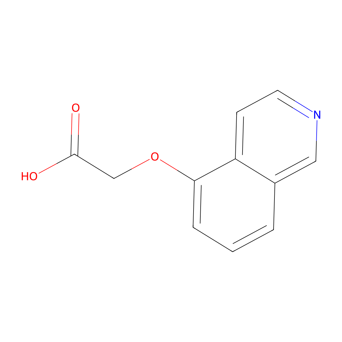 2-(Isoquinolin-5-yloxy)acetic acid molecular structure, CAS 80278-25-7