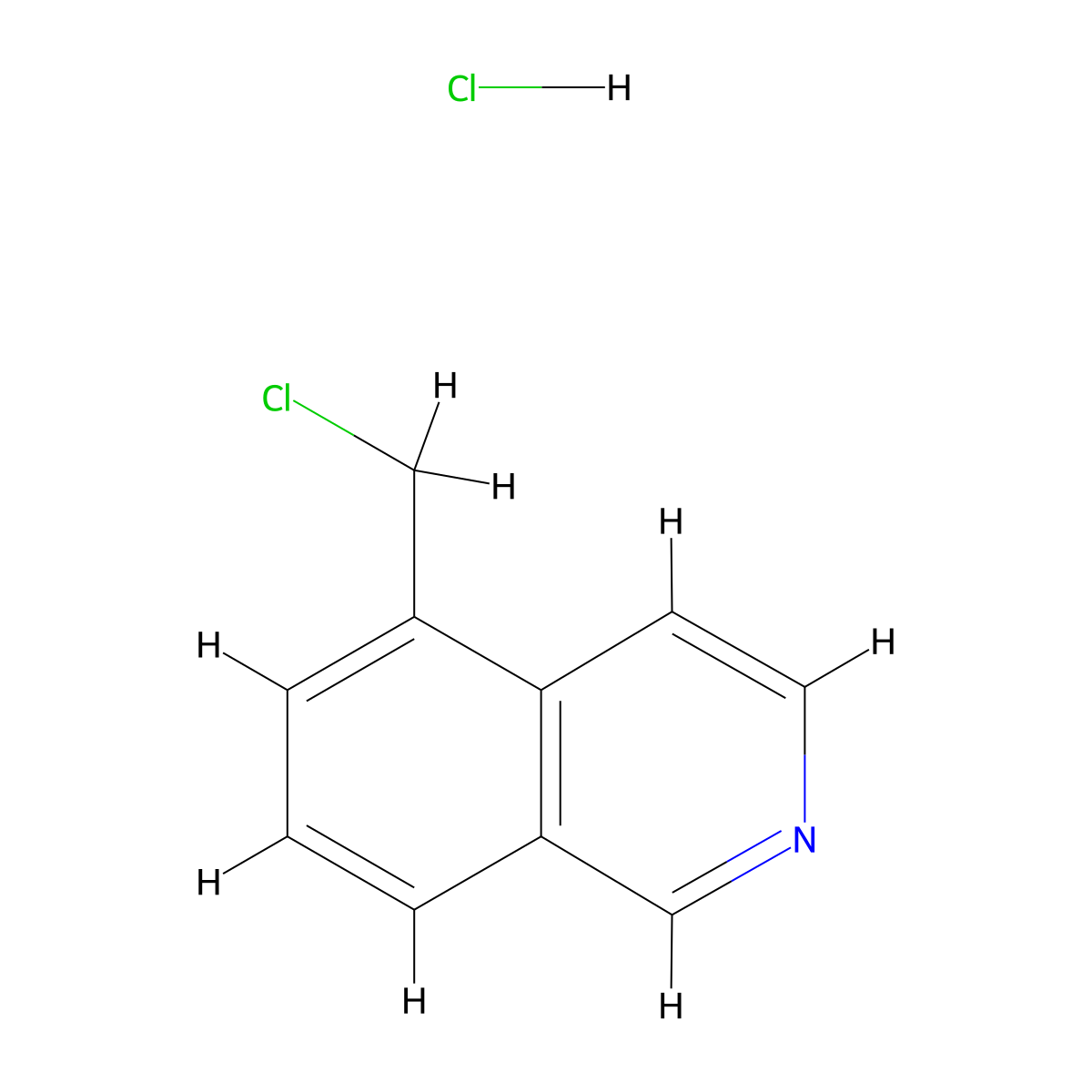 5-(Chloromethyl)isoquinoline hydrochloride molecular structure, CAS 80278-68-8