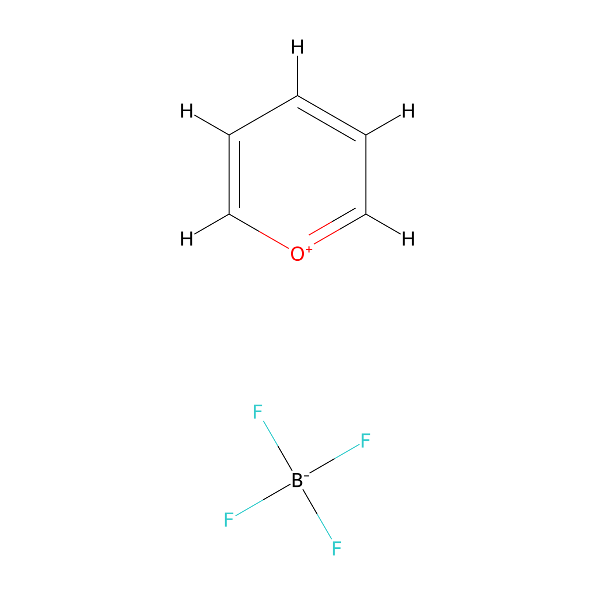 Pyrylium Tetrafluoroborate molecular structure, CAS 80279-50-1