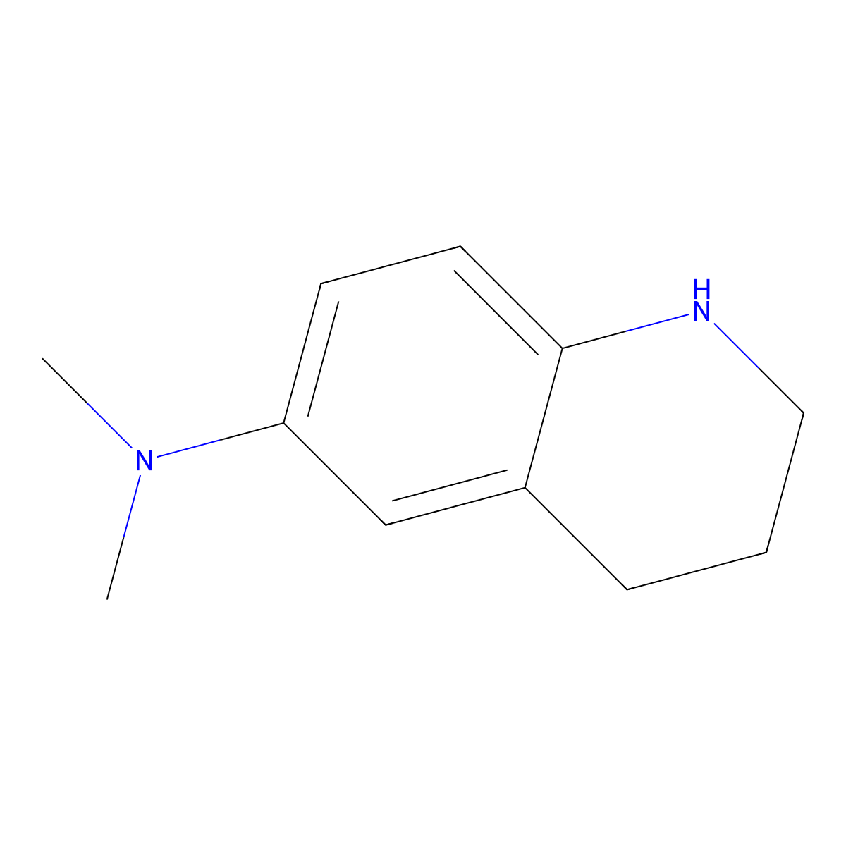 N,N-dimethyl-1,2,3,4-tetrahydroquinolin-6-amine molecular structure, CAS 80279-77-2